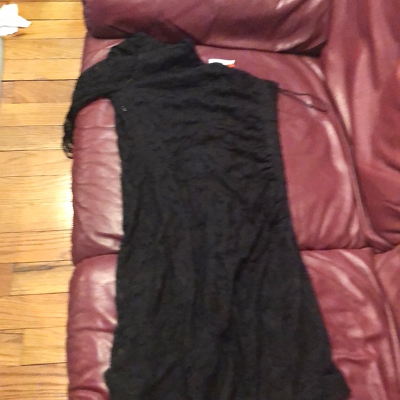 Express black mini dress one shoulder - Picture 3 of 4